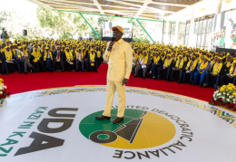 File image of President William Ruto addressing UDA members.